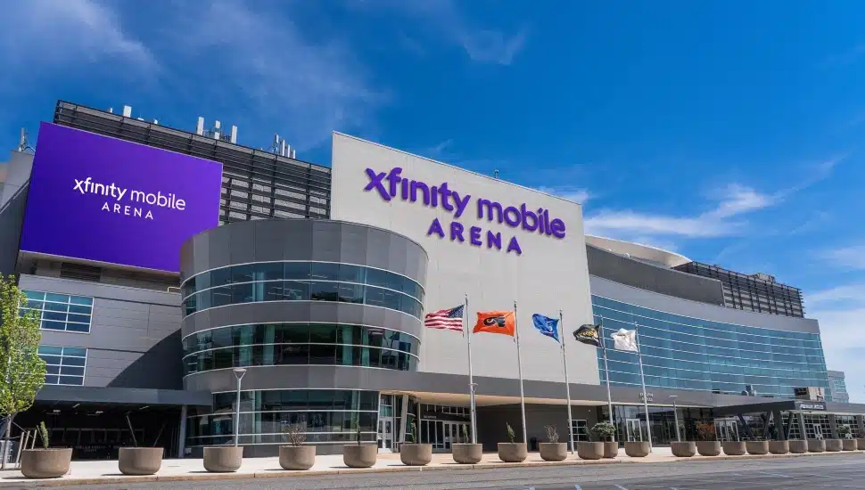 Recently Renamed Xfinity Mobile Arena, home to the Flyers and 76ers